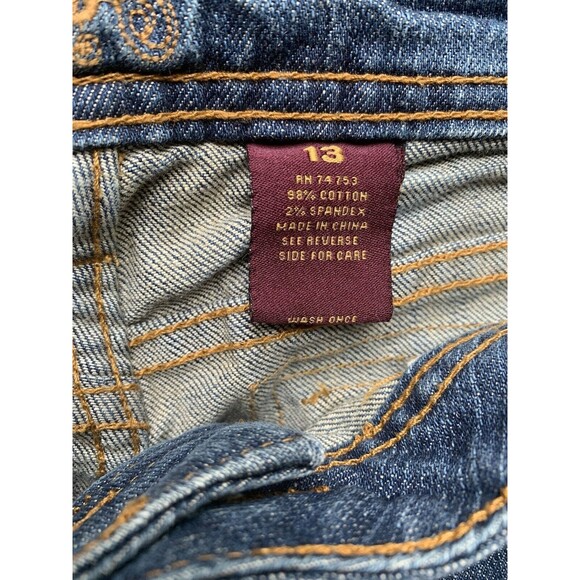 ZD Jeans Women’s Premium Size 13 Flare Blue Dark Denim Pockets Stretch Denim - Picture 11 of 13